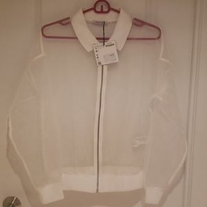 NWT Zara White Mesh Jacket